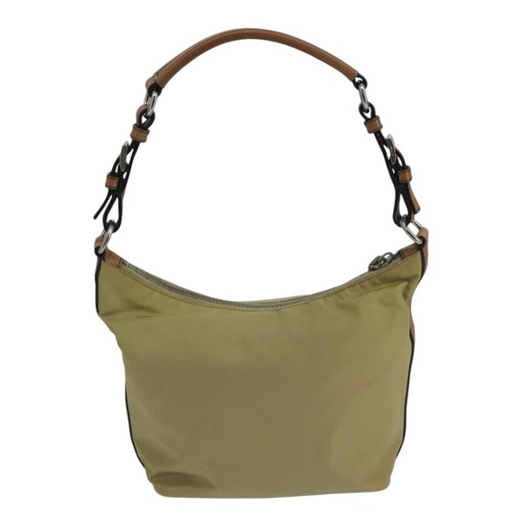 PRADA Shoulder Bag Nylon Beige Auth 104591 - Picture 2 of 16